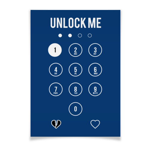 Заказать плакат в Москве. Плакат A2(42x59) Unlock Me! от kolmakov.andrey@gmail.com - готовые дизайны и нанесение принтов.