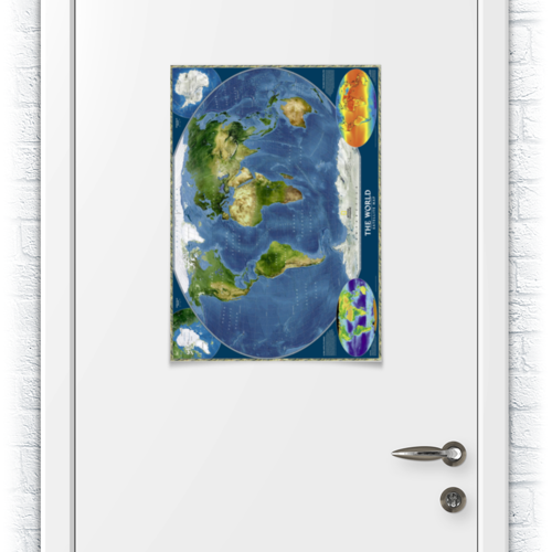 Заказать плакат в Москве. Плакат A2(42x59) Карта мира от Елена Гришина - готовые дизайны и нанесение принтов.