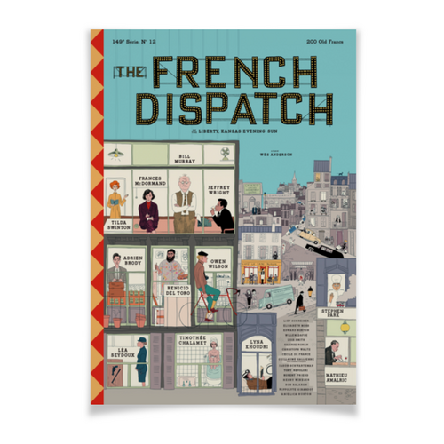 Заказать плакат в Москве. Плакат A2(42x59) Французский диспетчер / The French Dispatch от kino.printio.ru - готовые дизайны и нанесение принтов.