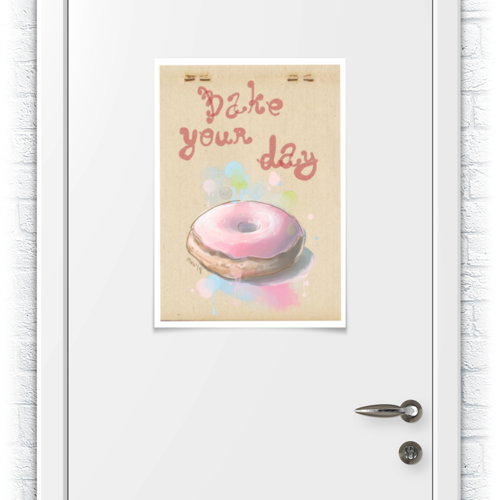 Заказать плакат в Москве. Плакат A2(42x59) Bake your day от Катя Муу - готовые дизайны и нанесение принтов.