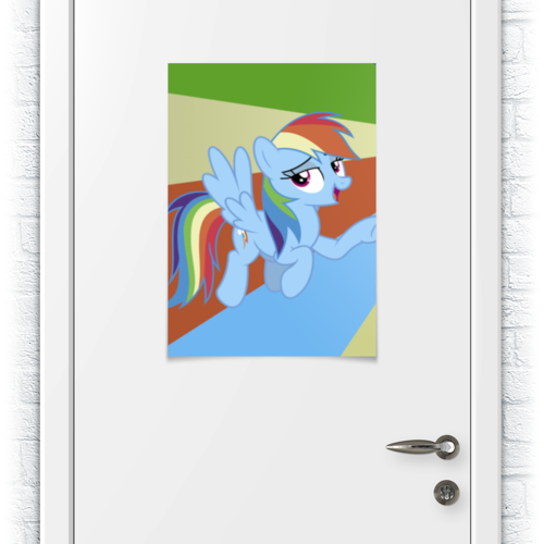 Заказать плакат в Москве. Плакат A2(42x59) Rainbow Dash Color Line от shadow_dash - готовые дизайны и нанесение принтов.