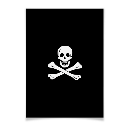 Заказать плакат в Москве. Плакат A2(42x59) "Весёлый Роджер - Jolly Roger" от Интернет-магазин "RockStoreOnline" - готовые дизайны и нанесение принтов.