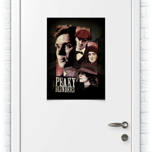 Заказать плакат в Москве. Плакат A2(42x59) Острые козырьки / Peaky Blinders от kino.printio.ru - готовые дизайны и нанесение принтов.