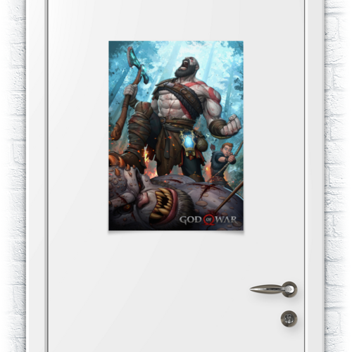 Заказать плакат в Москве. Плакат A2(42x59) God of War от T-shirt print  - готовые дизайны и нанесение принтов.