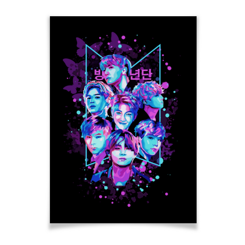 Заказать плакат в Москве. Плакат A2(42x59) BTS (k-pop)  от geekbox - готовые дизайны и нанесение принтов.