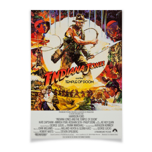 Заказать плакат в Москве. Плакат A2(42x59) Индиана Джонс / Indiana Jones от kino.printio.ru - готовые дизайны и нанесение принтов.