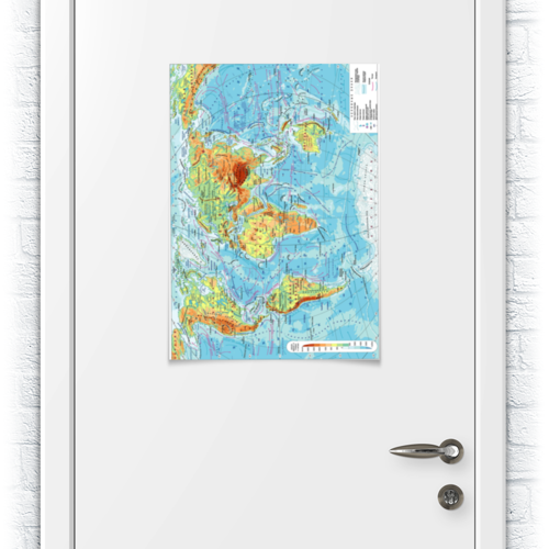 Заказать плакат в Москве. Плакат A2(42x59) Карта мира от Елена Гришина - готовые дизайны и нанесение принтов.