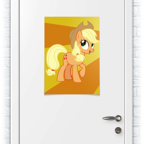 Заказать плакат в Москве. Плакат A2(42x59) AppleJack Color Line от shadow_dash - готовые дизайны и нанесение принтов.