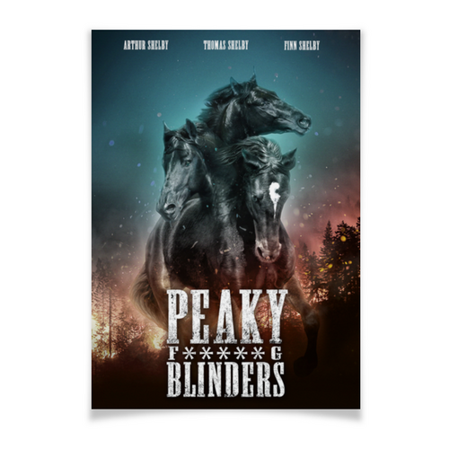 Заказать плакат в Москве. Плакат A2(42x59) Острые козырьки / Peaky Blinders от kino.printio.ru - готовые дизайны и нанесение принтов.