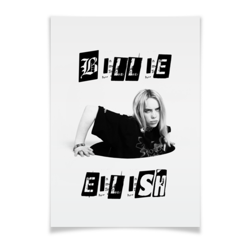 Заказать плакат в Москве. Плакат A2(42x59) Billie Eilish от geekbox - готовые дизайны и нанесение принтов.