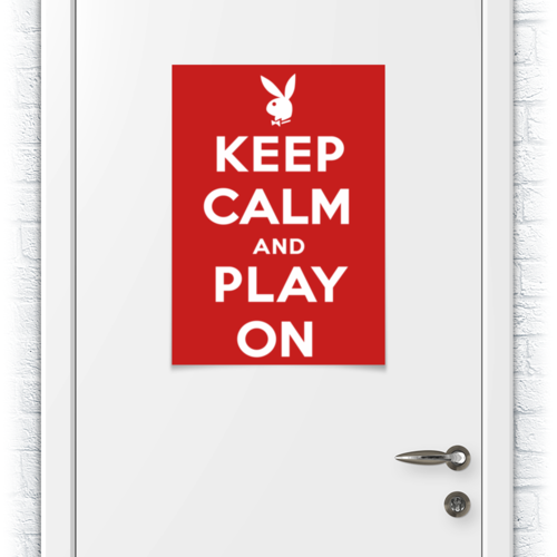 Заказать плакат в Москве. Плакат A2(42x59) «Keep calm...» (с Playboy) от Andy Quarry - готовые дизайны и нанесение принтов.
