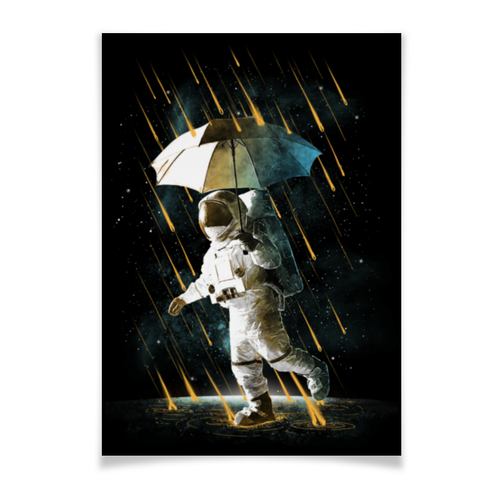 Заказать плакат в Москве. Плакат A2(42x59) Метеоритный дождь от Space Art - готовые дизайны и нанесение принтов.