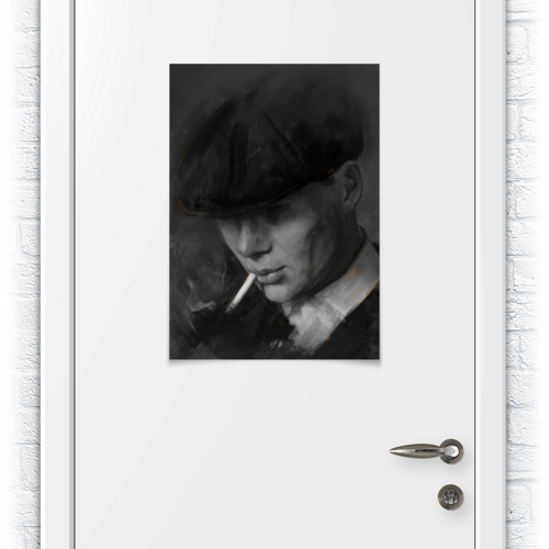 Заказать плакат в Москве. Плакат A2(42x59) Tommy Shelby - Острые козырьки от Дана Столыпина - готовые дизайны и нанесение принтов.