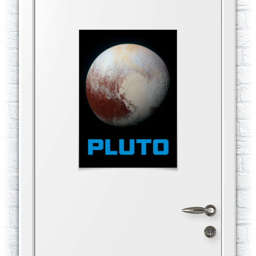 Заказать плакат в Москве. Плакат A2(42x59) Плутон от The Spaceway  - готовые дизайны и нанесение принтов.
