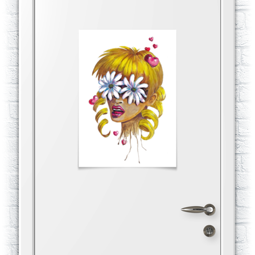 Заказать плакат в Москве. Плакат A2(42x59) Без ума от цветов от d_ari.design@mail.ru - готовые дизайны и нанесение принтов.