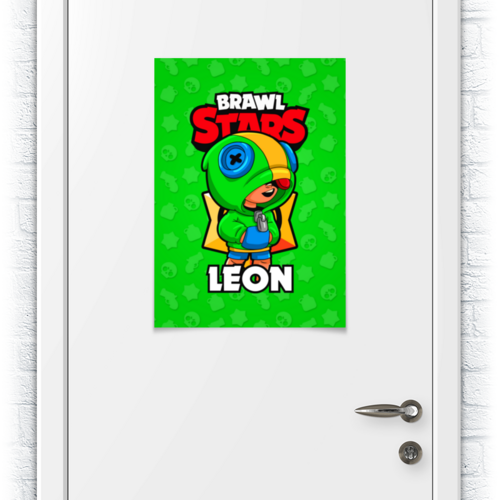 Заказать плакат в Москве. Плакат A2(42x59) BRAWL STARS LEON от geekbox - готовые дизайны и нанесение принтов.