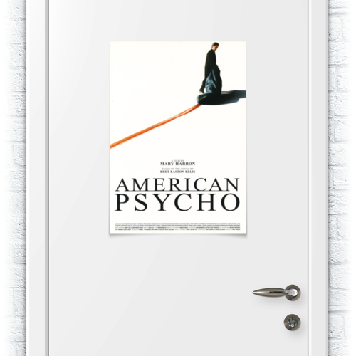 Заказать плакат в Москве. Плакат A2(42x59) Американский психопат / American Psycho от kino.printio.ru - готовые дизайны и нанесение принтов.