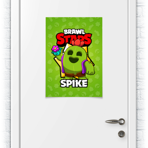 Заказать плакат в Москве. Плакат A2(42x59) BRAWL STARS SPIKE от geekbox - готовые дизайны и нанесение принтов.