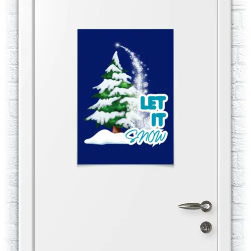 Заказать плакат в Москве. Плакат A2(42x59) Let it snow от Cafe Deco  - готовые дизайны и нанесение принтов.