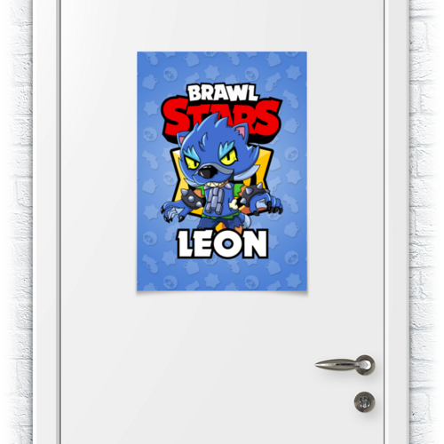 Заказать плакат в Москве. Плакат A2(42x59) BRAWL STARS LEON от geekbox - готовые дизайны и нанесение принтов.