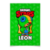 Заказать плакат в Москве. Плакат A2(42x59) BRAWL STARS LEON от geekbox - готовые дизайны и нанесение принтов.