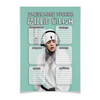 Заказать плакат в Москве. Плакат A2(42x59) BILLIE EILISH - РАСПИСАНИЕ УРОКОВ от weeert - готовые дизайны и нанесение принтов.