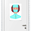 Заказать плакат в Москве. Плакат A2(42x59) Медсестра в маске от Stil na yarkosti - готовые дизайны и нанесение принтов.