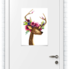 Заказать плакат в Москве. Плакат A2(42x59) Олень с цветами в рогах от Анастасия Наумова - готовые дизайны и нанесение принтов.