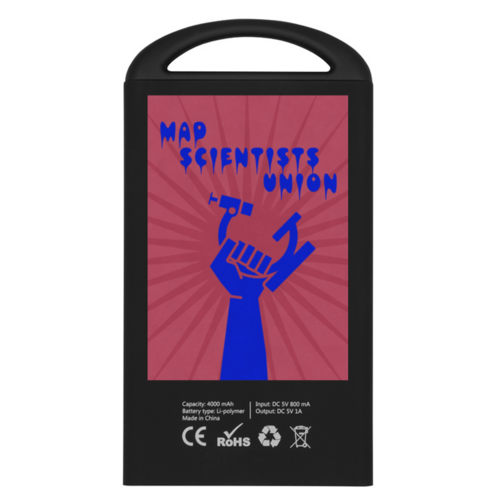 Заказать внешние аккумуляторы в Москве. Внешний аккумулятор Mad scientists union от Andy Quarry - готовые дизайны и нанесение принтов.