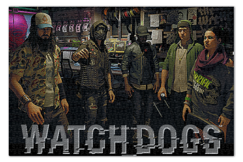 Заказать пазл в Москве. Пазл 73.5x48.8 см (1000 элементов) WATCH DOGS от robus - готовые дизайны и нанесение принтов.