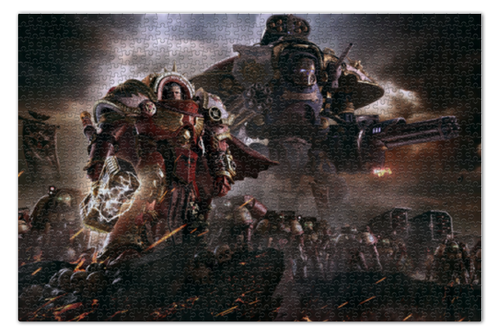 Заказать пазл в Москве. Пазл 73.5x48.8 см (1000 элементов) Warhammer 4000 от scoopysmith - готовые дизайны и нанесение принтов.