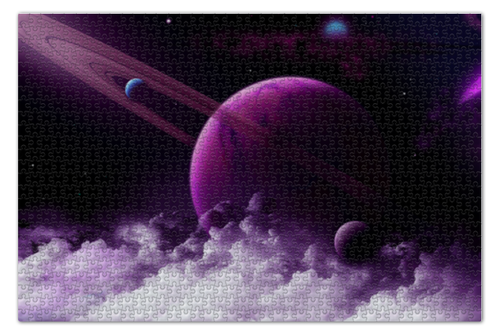 Заказать пазл в Москве. Пазл 73.5x48.8 см (1000 элементов) Violet Space от scoopysmith - готовые дизайны и нанесение принтов.