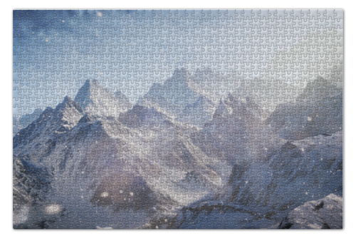 Заказать пазл в Москве. Пазл 73.5x48.8 см (1000 элементов) Mountains от scoopysmith - готовые дизайны и нанесение принтов.