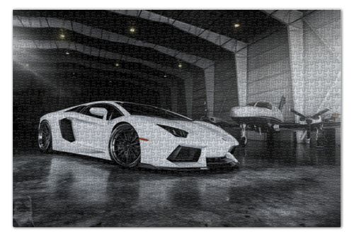 Заказать пазл в Москве. Пазл 73.5x48.8 см (1000 элементов) Lamborghini aventador от scoopysmith - готовые дизайны и нанесение принтов.