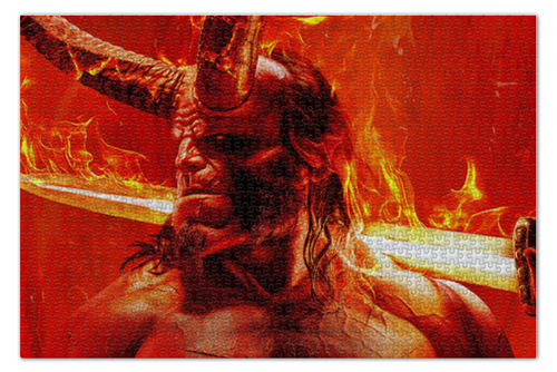 Заказать пазл в Москве. Пазл 73.5x48.8 см (1000 элементов) Hellboy от scoopysmith - готовые дизайны и нанесение принтов.