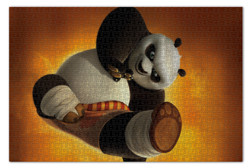 Заказать пазл в Москве. Пазл 73.5x48.8 см (1000 элементов) Кунг-фу панда от skynatural - готовые дизайны и нанесение принтов.