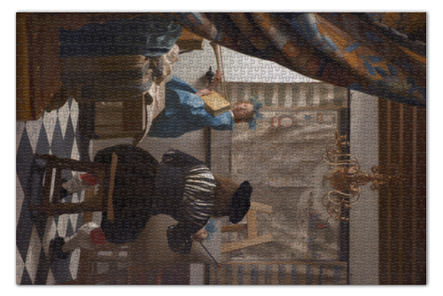 Заказать пазл в Москве. Пазл 73.5x48.8 см (1000 элементов) Мастерская художника  (картина Яна Вермеера) от trend - готовые дизайны и нанесение принтов.