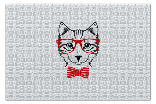 Заказать пазл в Москве. Пазл 73.5x48.8 см (1000 элементов) Кошка от YellowCloverShop - готовые дизайны и нанесение принтов.