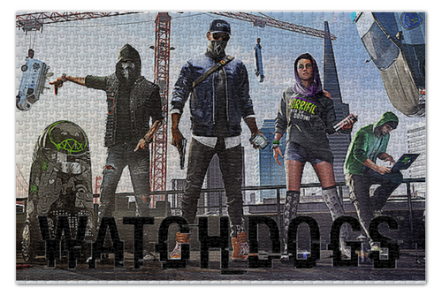 Заказать пазл в Москве. Пазл 73.5x48.8 см (1000 элементов) WATCH DOGS от robus - готовые дизайны и нанесение принтов.