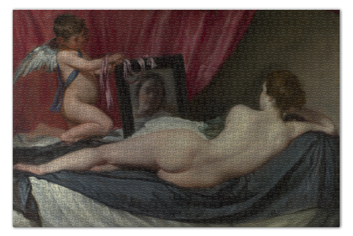Заказать пазл в Москве. Пазл 73.5x48.8 см (1000 элементов) Венера с зеркалом (картина Веласкеса) от trend - готовые дизайны и нанесение принтов.