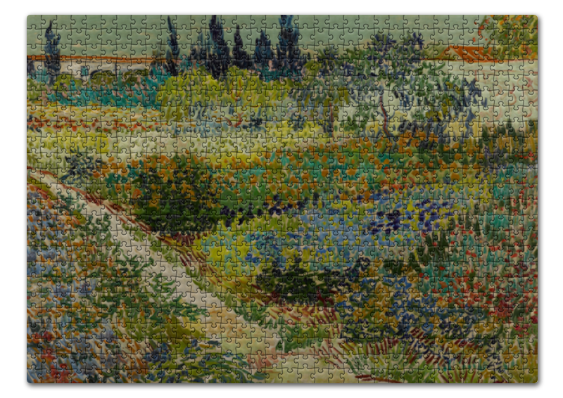 Printio Пазл 43.5×31.4 см (408 элементов) Цветущий сад с тропинкой (винсент ван гог)