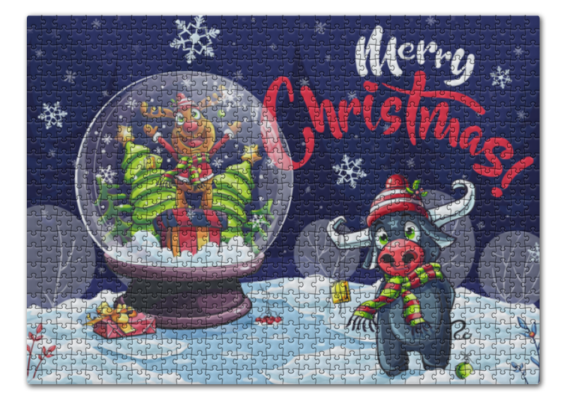 Printio Пазл 43.5×31.4 см (408 элементов) Merry christmas 2021 фото