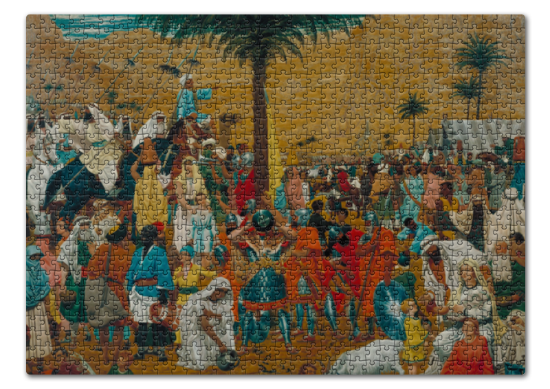 Printio Пазл 43.5×31.4 см (408 элементов) Бегство из египта (ричард дадд) printio зонт трость с деревянной ручкой бегство из египта ричард дадд