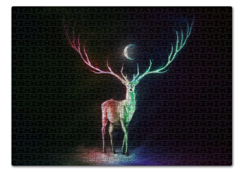 Printio Пазл 43.5×31.4 см (408 элементов) Moonshine deer