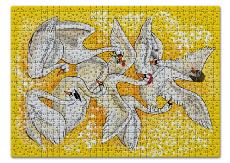 Printio Пазл 43.5×31.4 см (408 элементов) 8 лебедей - средний