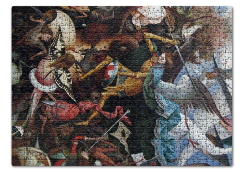 Printio Пазл 43.5×31.4 см (408 элементов) Архангел михаил (картина брейгеля) printio пазл 43 5×31 4 см 408 элементов путь на голгофу картина питера брейгеля