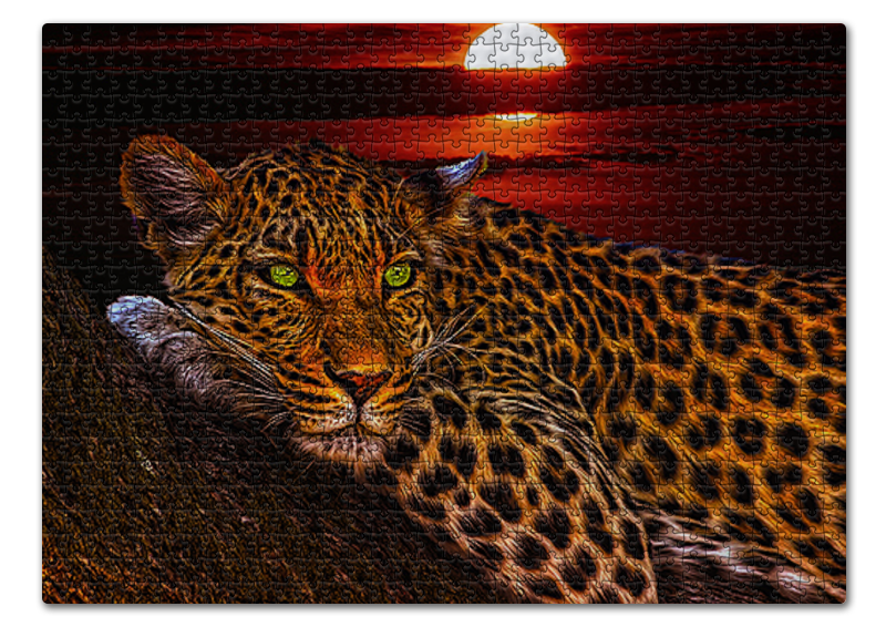 Printio Пазл 43.5×31.4 см (408 элементов) Леопард. живая природа