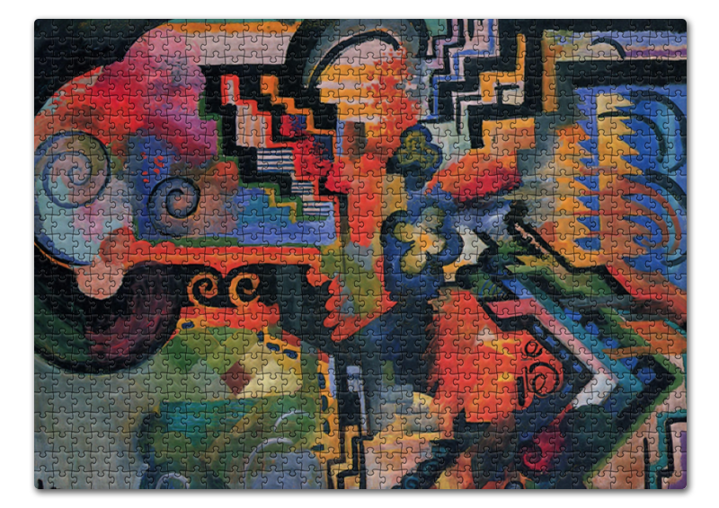 Printio Пазл 43.5×31.4 см (408 элементов) Цветовая композиция (август маке) printio пазл магнитный 18×27 см 126 элементов цветовая композиция август маке