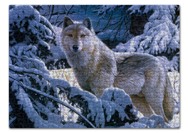 Printio Пазл 43.5×31.4 см (408 элементов) Белый волк