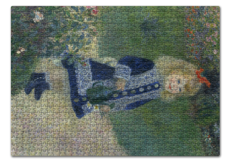 Printio Пазл 43.5×31.4 см (408 элементов) Девочка с лейкой (пьер огюст ренуар) printio открытка 15x15 см в лесу пьер огюст ренуар